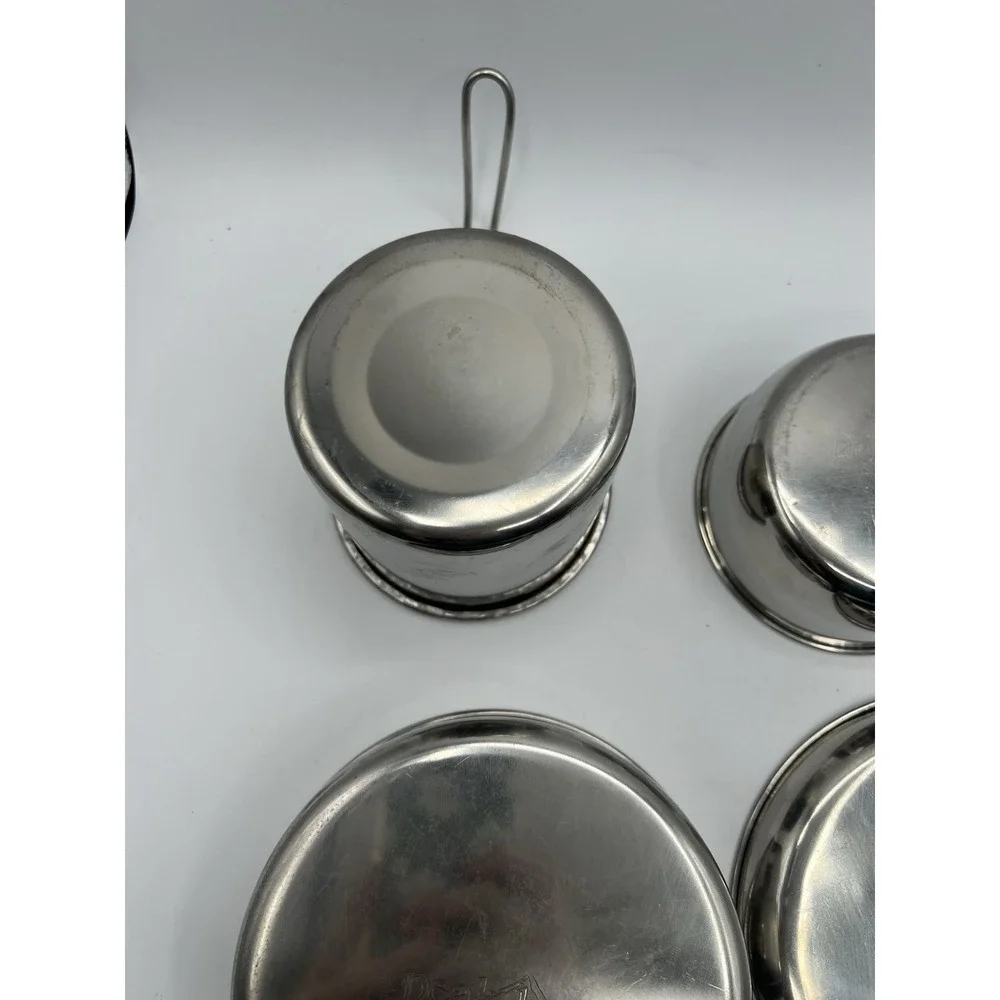 Peak‎ 1 Stainless Steel Camping Backpacking Cup Plate Pan With Handle Lot